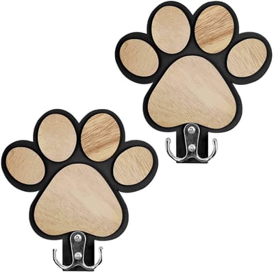 2 stuks hondengarderobe van hout, hondengarderobe houder voor hondenriemen, halsbanden, sleutels, hoeden, wandgarderobe voor honden