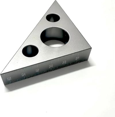 Meetinstrumentenset - Houtbewerkingsgereedschap - Precisie Meten - Aluminiumlegering - Mini Formaat - Zilver