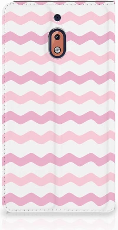 Nokia 2.1 2018 Hoesje met Magneet Waves Roze