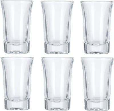 Excellent Houseware Shotglazen/borrelglaasjes - 6x stuks - glas - transparant - 40 ml
