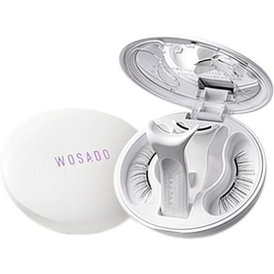 WOSADO Nepwimpers, Magnetische Wimpers, Natuurlijk Uitziend, Geen Lijm Nodig, Zachte Zwarte Zijde Kleur, 8,5-10,5-10mm Lengte, 21,5mm Breedte zwart