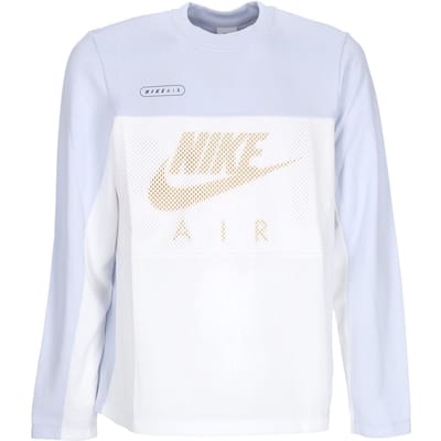 Heren T-shirt met lange mouwen Sportkleding Air Poly-knit Crew Football Grijs/wit/levendig zwavel