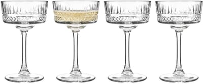 Pasabahce Champagneglazen Elysia - 4x - 260 ml - kristalglas - coupe glazen