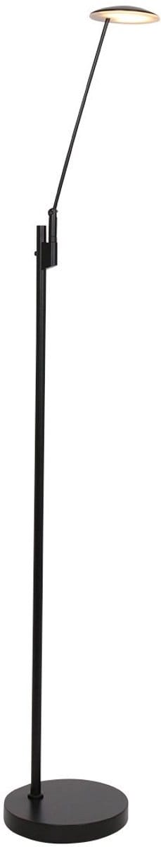Zwarte vloerlamp Daphne 3393ZW - Modern, 7W LED, instelbare lichtkleur, draaibaar en kantelbaar, duurzame metaalconstructie, Steinhauer