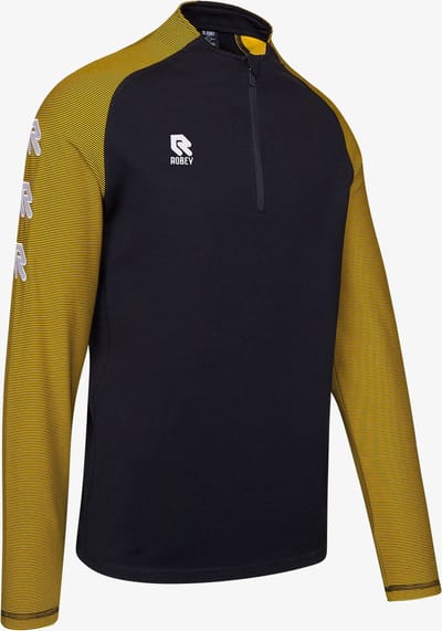 Robey Performance Ziptop Kinderen - Zwart / Geel | Maat: 116