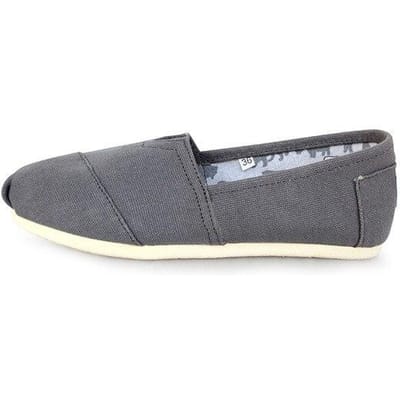 Unisex Klassieke Comfortabele Canvas Schoenen Lente en Zomer Hoge Kwaliteit Casual Ademende Platte Schoenen Heren Canvas Schoenen 42 gray