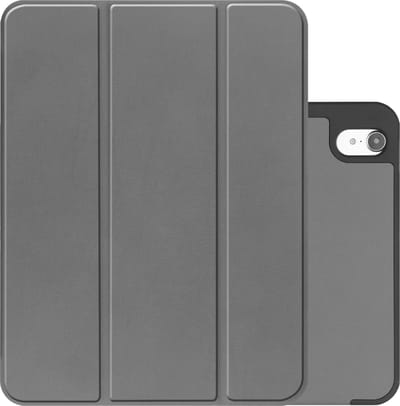 Hoes - Geschikt voor Apple iPad A16/A18 (2022/2025/2026) - 10.9 & 11 inch (10e, 11e & 12e generatie) - Dun & Stevig - Trifold Bookcase - Hard Cover Case - Met Uitsparing Geschikt voor Apple Pencil - Hardcover Book - Tablet Hoesje - Grijs