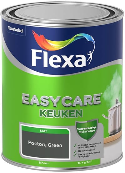Flexa - Easycare Keuken - Factory Green - Mengverf - 1 L