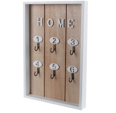 Dailygoods- Sleutelhouder Muurmontage - Houten Sleutelrek - Decoratieve Sleutelhouder - Duurzaam Hout - Meerdere Haken - Modern Design