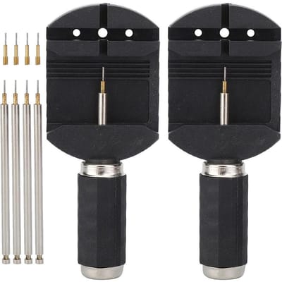 2 Set Horlogeband Versteller Verwijderaar Horloge Reparatie Gereedschap Accessoire voor Horlogemaker black