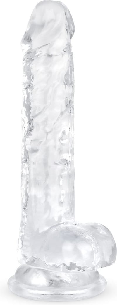 Jelly Dildo met ballen - 17 cm
