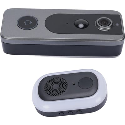 Caméra Sonnette Vidéo Intelligente Sans Fil 1080P Sonnette Vidéo 2.4G WiFi Détection de Mouvement PIR 4000mAh