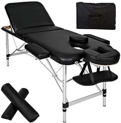 Opklapbare massagetafel - Verstelbare 3-zone massagebank voor thuis of professioneel gebruik