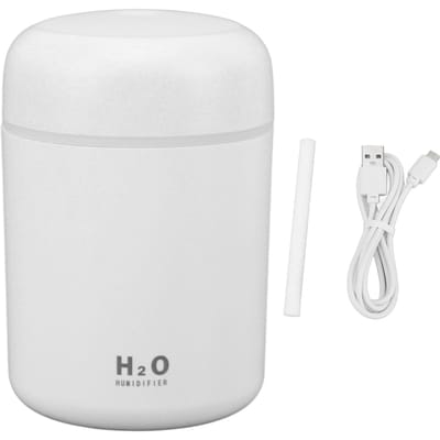 Mini humidificateur USB pour voiture Éclairage coloré Désodorisant de voiture portable Humidificateur diffuseur silencieux blanc