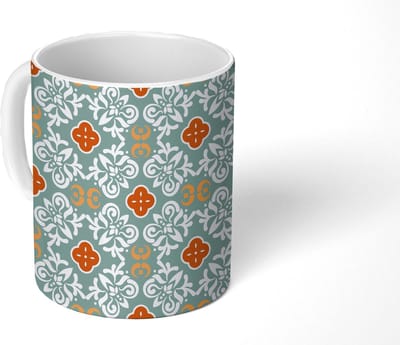Mok - Koffiemok - Patronen - Bloemen - Abstract - Mokken - 350 ML - Beker - Koffiemokken - Theemok