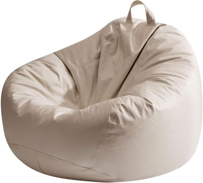 Zitzakhoes Peer - Luie stoelhoes - Ontspannen Zitten - Met Handvat - 120x120 cm - Beige