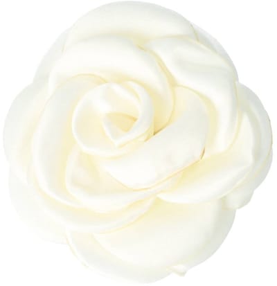 Haarsoires Haarspeld Duckklem 8cm – Haarbloem Roos – Wit - Sterke Haarclip voor Styling & Dagelijks Gebruik - Hair Clip - Decoratieve Haaraccessoire
