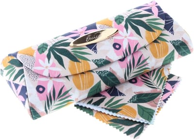 Brillenkoker - Bril Etui - Bril Beschermen - Magnetische Sluiting - 150 x 60 x 30 mm - Roze Bloemen