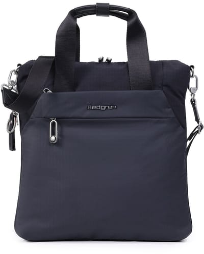 Hedgren ROKU verticale totebag 13 inch – Uitbreidbare werktas – RFID-bescherming – Gerecycled materiaal - Vulcan Blau