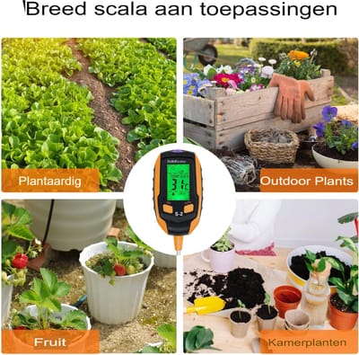 Plantenvochtmeter met temperatuur- en omgevingsvochtigheidsmeting - Ideaal voor Buitenplanten - Handige Tool voor Plantverzorging