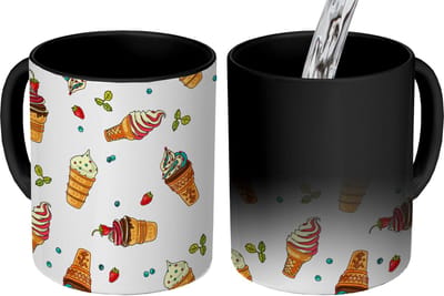 Magische Mok - Foto op Warmte Mokken - Koffiemok - Patronen - Zomer - IJs - Magic Mok - Beker - 350 ML - Theemok