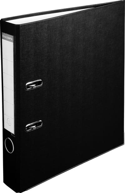 Exacompta 20x Ordner met hefboom in PP /karton - rug van 50mm - A4 - Zwart - 915401B