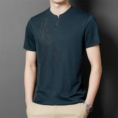 Zomer Nieuw Heren Korte Mouw Jeugd Koreaanse Stijl Trendy Print Casual T-shirt Halve Mouw 3XL