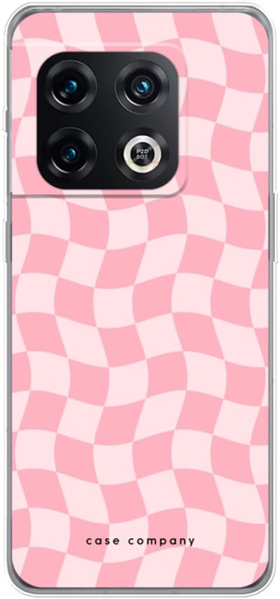 Case Company® - Hoesje geschikt voor OnePlus 10 Pro hoesje - Grid Roos - Soft Cover Telefoonhoesje - Bescherming aan alle Kanten en Schermrand