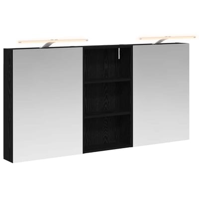 vidaXL - Badkamerkast - set - 3 - st - 140 - x - 14,5 - x - 70 - cm - Bewerkt - hout