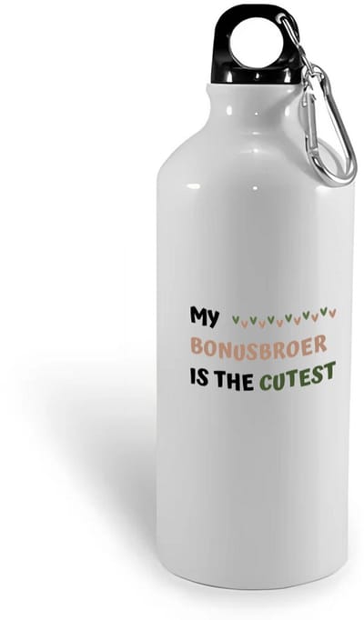 Hacebo® - my bonusbroer is the cutest waterfles - Broer - schattige bonusbroer - verjaardagscadeau - verjaardag - cadeau - cadeautje voor broer - broer artikelen - kado - geschenk - gift - water fles - 400ML