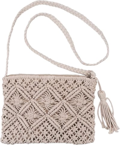 Stijlvolle Woven Straw Crossbody Bag voor Zomer, Vintage Handgemaakt, Ideaal voor Winkelen en Feestjes