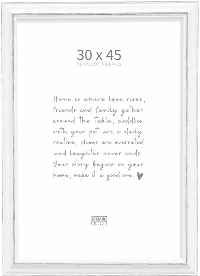 Deknudt Frames fotolijst S221H3 - wit met bruin accent - 30x45 cm