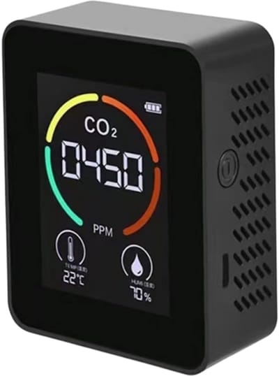LISM-Deze 3-in-1 USB-koolstofdioxidedetector, luchtkwaliteitsmeter, thermometer en hygrometer is geschikt voor thuisgebruik, met name in de slaapkamer.