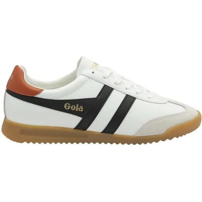 Gola Torpedo Leather - Heren Sneaker - Wit-Zwart-M.Oranje