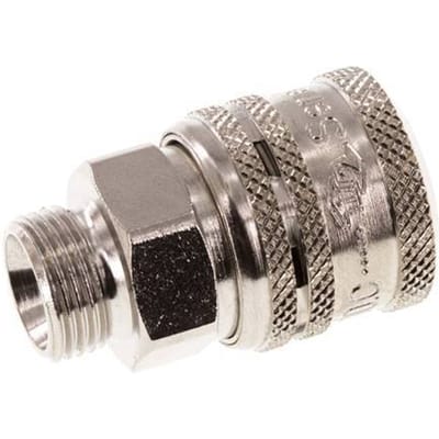 Staal/Messing DN 7.2 (Euro) Safety Luchtkoppeling Snelkoppeling G 3/8 inch Buitendraad - CLS7-M-EN-SE-038