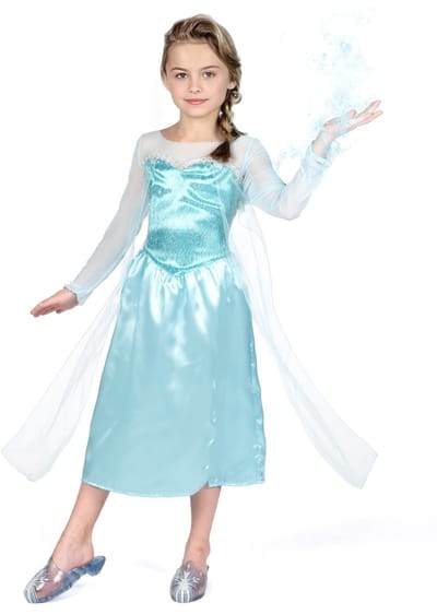 JAKKS PACIFIC - Klassiek kostuum Elsa de Frozen voor meisjes - 98/110 (3-4 jaar)