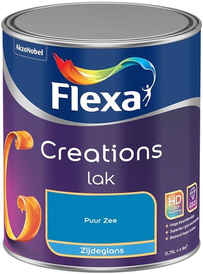 Flexa - Creations Lak Zijdeglans - Puur Zee - Mengverf - 750 Ml