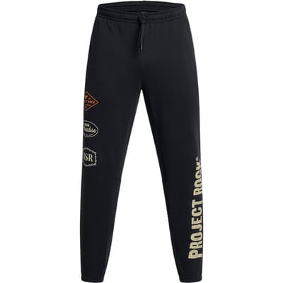 Under Armour Joggingbroek voor heren met 'Project Rock'-print (Zwart)