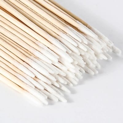Micro houten wattenstaafjes - katoen stokjes - 100 stuks - voor make-up, henna, pmu, verf etc.