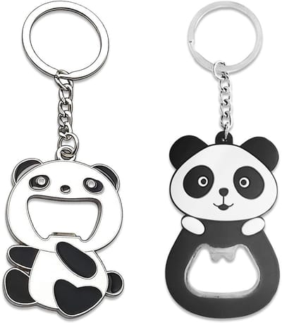 Flesopener, sleutelhanger, schattige en functionele bierflesopener, panda, flesopener, cadeaus voor mannen, jongens, tieners, voor Oktoberfest