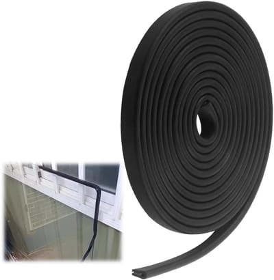 Dailygoods - U-vormige rubber randbescherming 1.5 mm x 6 m - Veiligheid voor Platen en Hoeken