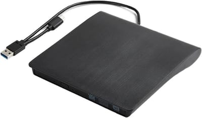 Externe DVD Brander - CD Speler - Films Kijken - Dubbele Interface - Slank en Draagbaar - Zwart