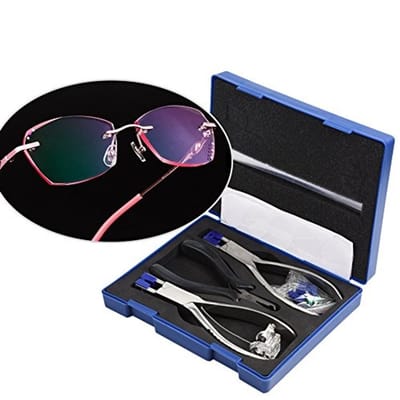 Dailygoody - Rimless Glasses Frame - Pliers Set - Professionele reparatie - Multifunctioneel - Handgereedschap - Geschikt voor brillen