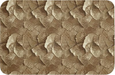 WC mat 60x40 cm - Antislip - Organisch - Patroon - Bladeren - Goud - Toiletmat - Vloermat - Douchemat - Toilet tapijt - Toiletmatten