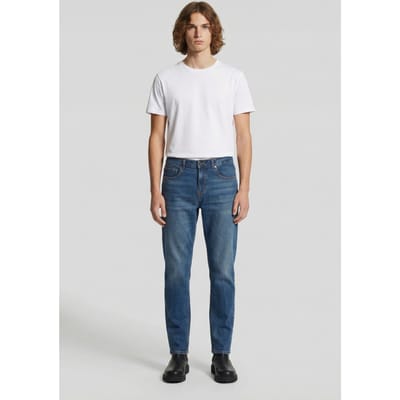 Lyle & Scott Slim Fit Denim Stone Wash Blue Size: W28L30 | Slim Outlet | Heren | Blauw
