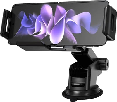 Phreeze CH004 - Telefoonhouder Auto Ventilatie - Mobiel Houder Auto - Draadloze Autolader - GSMhouder Auto - Automatisch Klemmen - Universeel - Zwart