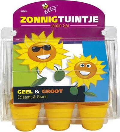 Buzzy Groentezaad Buzzy® Kids Kweekset Zonnig Tuintje Zonnebloemen