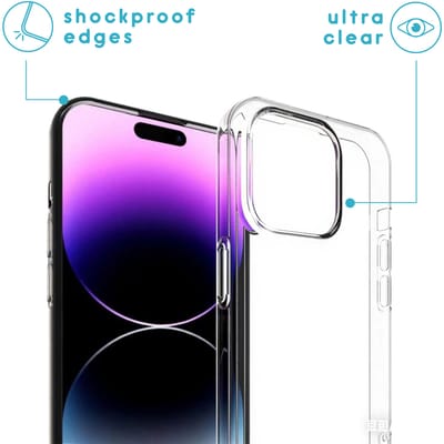imoshion Hoesje - Geschikt voor Apple iPhone 15 Pro Max - Backcover met koord - Zwart
