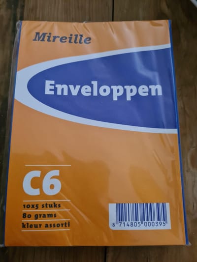 Mireille Enveloppen C6 80gram kleur assorti