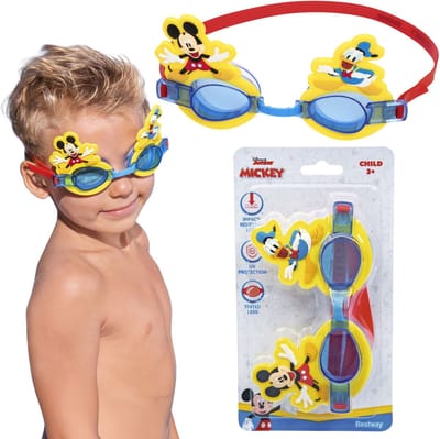DISNEY Mickey Mouse Verstelbare zwembril voor kinderen met UV-bescherming, siliconen zwembril voor jongens